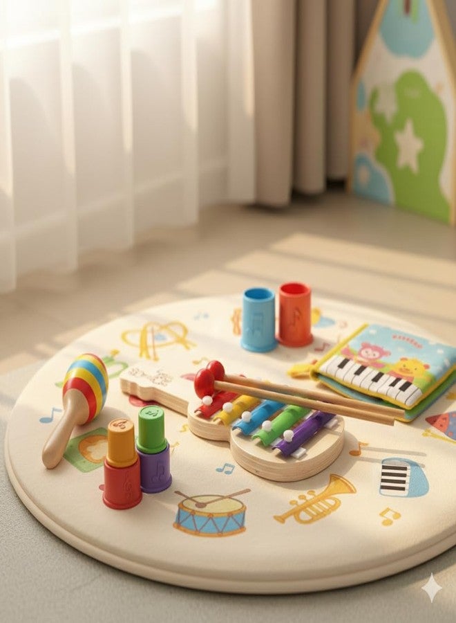 Manos Wooden Rainbow Xylophone Musical Toy, 8 Colourful Keys, Dragonfly Design Pack of 1 mini Size - Image 3
